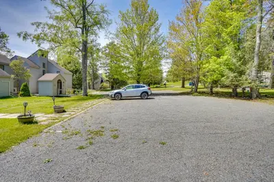 a car parked in the driveway of a house at Windham Mountain Vacation Rental about 3 Mi to Lifts! in Windham