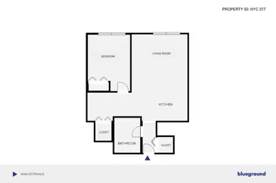 a floor plan of a house at UWS 1BR w Gym WD Doorman nr Central Park NYC-377 in New York