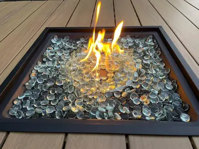 a fire pit filled with lots of water bottles at Catskill Mountain Retreat in West Kill
