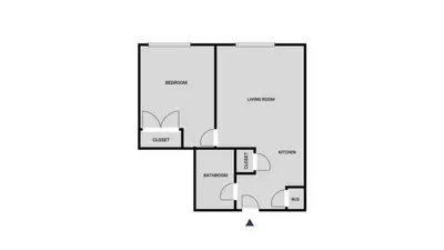 a floor plan of a house withium at East Village 2br w doorman wd nr Union Square NYC-1185 in New York