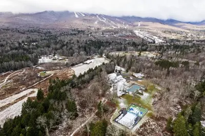 an aerial view of a home in the mountains at Brook Bound Inn in Wilmington