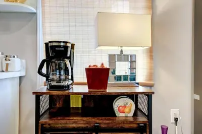 a table with a blender on top of it at The Little Villa - 2Bed 1Bath Private Suite in Bristol