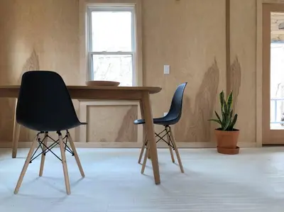 two chairs sitting at a table in a room at Modern Cottage Two (The Lorca, Catskills) in Shandaken