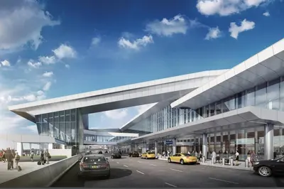 a rendering of a building with cars parked in a parking lot at SWJ Btm G, 1 and 2 - Save on 2Day+ Stays_6Br Triplex in New York
