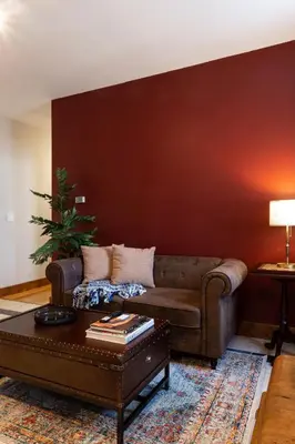a living room with a couch and a coffee table at Downtown New Haven, Spacious Stay by Yale - AO Destinations in New Haven