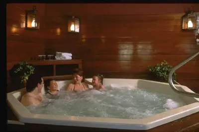 a group of people in a bath tub at Must See Pirate Suite Ski On Off Jiminy - Mtn View Fully Redone Decor in Hancock