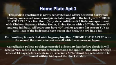a flyer for a home plate art exhibit at Home Plate Apt 1 All Star Baseball Rentals in Oneonta