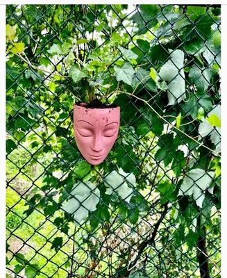 a plant in a vase in a fence at 5-A Diamond in Yonkers in Yonkers