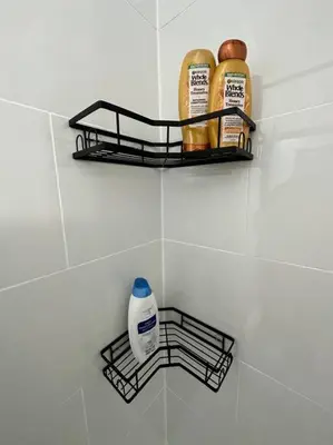 a bathroom with a shelf with a bottle of milk at GREAT VALUE Stylish Queen Beds WD Free Park in Schenectady