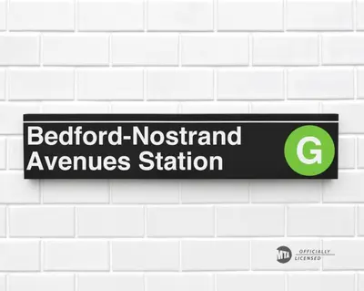 a sign for the bedford museum ofnsics station on a wall at Tuk Ahoy - Indigo Suite (3A) with Shared Spaces in Brooklyn
