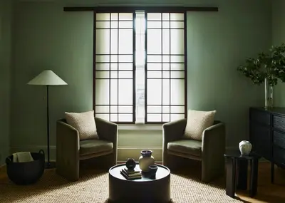 a living room with two chairs and a table and a window at CoHouse New Haven steps to Yale University in New Haven
