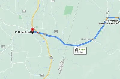 a map of the killed road in mauritius at 5 Bed / 3 bath Apt Near Jiminy Peak Berkshires in Stephentown