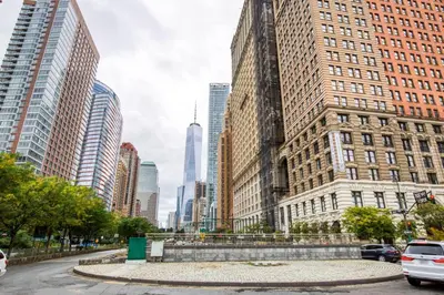 a view of a city with tall buildings at FiDi 1br w gym doorman lounge nr park NYC-1344 in New York