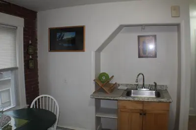 a kitchen with a sink and a counter top at South End Serenity 2 in Hartford