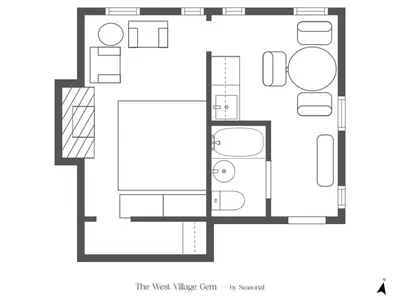 a house with a viewfloor plan at The West Village Gem in New York