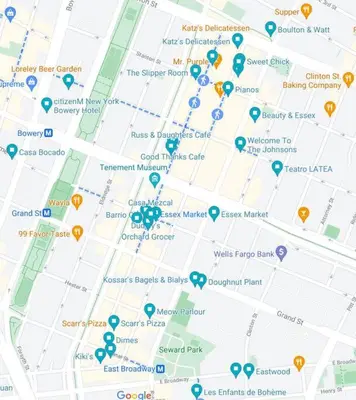 a map of the shops and hotels in versailles at 2 Bedroom Apt with 3 Beds - Friends & Family in New York