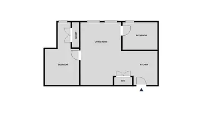a floor plan of a room withium at Little Italy 1br w wd nr SoHo NYC-756 in New York
