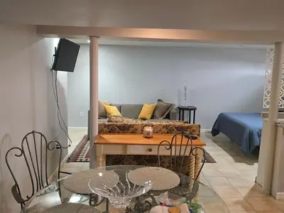 a living room with a couch and a table at Shelton Affordable Gateway in Shelton