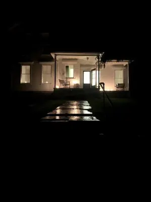 a house at night with lights in the dark at Bovina House in Bovina Center