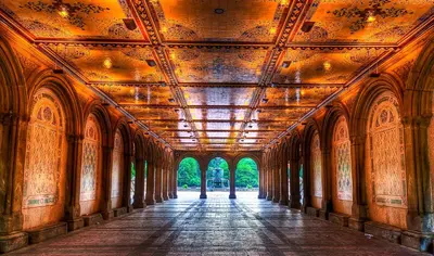 an empty hallway in a building with a ceiling at Massive 1BR w Private Patio in Upper East Side in New York