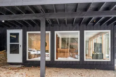 a group of windows on the side of a house at Hudson Valley and The Berkshires Getaway in Hillsdale