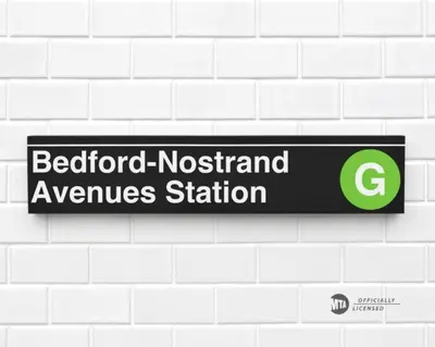 a sign for the bedford museum ofnsics station on a wall at Tuk Ahoy - Sapphire Suite 1B with Shared Spaces in Brooklyn