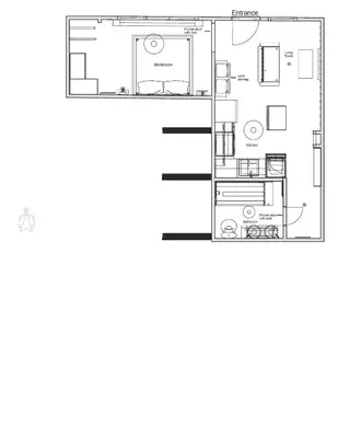 a floor plan of a house at Lux Apt in Beacon