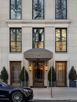 a car parked in front of a building at Fasano Fifth Avenue I Private Members Club & Hotel in New York