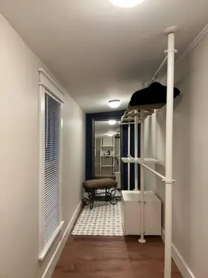 a room with two bunk beds and a window at Lovely private home in a serene neighborhood in Totowa