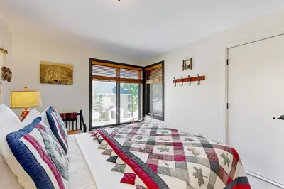 a bedroom with a bed and a window at The Seasons G27 in Dover