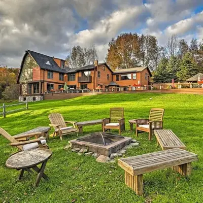 Catskill Ski Mountain Retreat with Private Pool