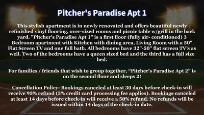a page of a poem with a text overlay at Pitcher's Paradise Apt 1-All Star Baseball Rentals in Oneonta