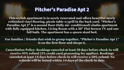 a flyer for a fundraiser with a screenshot of the text at Pitcher's Paradise Apt 2-All Star Baseball Rentals in Oneonta