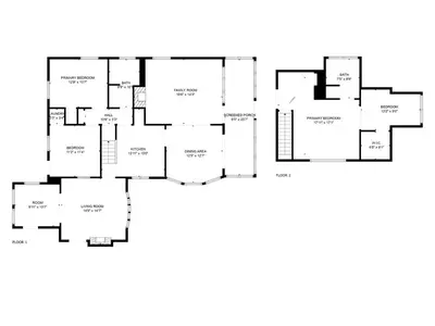 a floor plan of a house at 3BR Gem, 10 min to Yale, walk to Tweed in New Haven