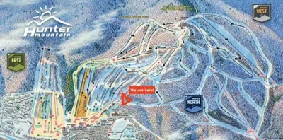 a map of a amusement park with roads and highways at Saugerties Waterfront Getaway in Saugerties