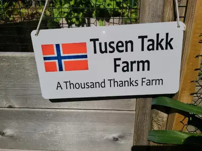a sign that reads token take farm a thousand thanks farm at Heart Historic Ridgefield Studio WALK to town in Ridgefield