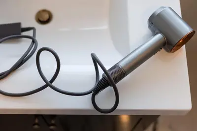 a blow dryer sitting on a table with a desk at Doctor Sax House in Lenox
