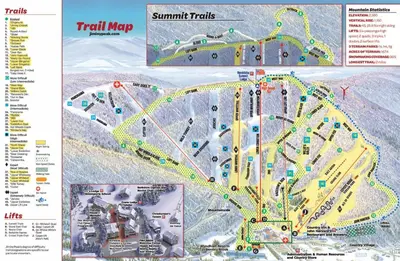 a map of the summit trails at mt rainier at 2 BR Condo Mountain Views At Jiminy Peak- Sleeps 7 in Hancock