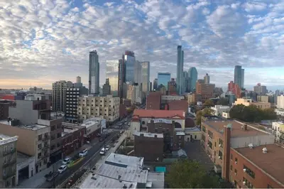 a view of a city with tall buildings at Bocca Studio in Long Island City