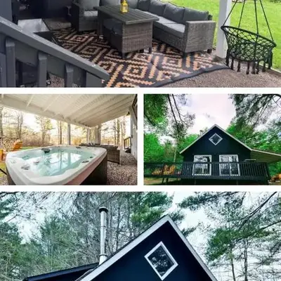 Modern Pine Tree Chalet with HOT TUB