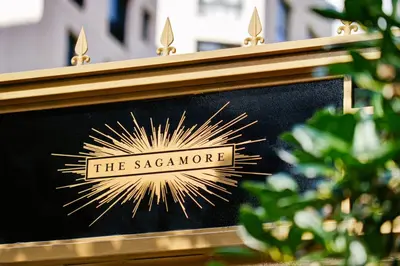 a sign for the savoyride with a gold logo at UWS 1br w gym doorman elevator nr Central Park NYC-1049 in New York