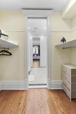 a hallway with a door leading into a room at SWJ544FH Huge 6BR 4BA Backyard Access in New York