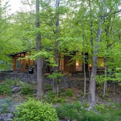 Private Cabin by River with Fireplace