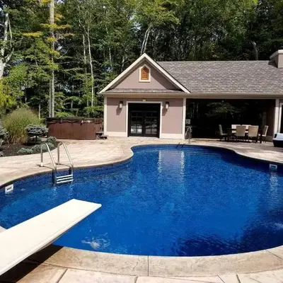 Glamorous Cottage Rental with Outdoor Lounge and Pool on 40 Acres in Pine Bush