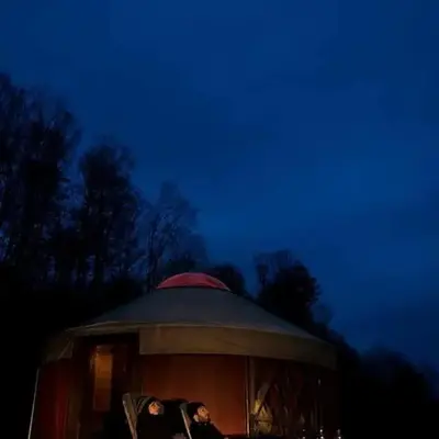 Modern Countryside Yurt Rental in Waterville