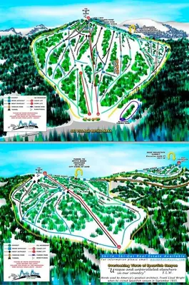 a map of a park with roads and highways at Windham Ridge Chalet in Windham