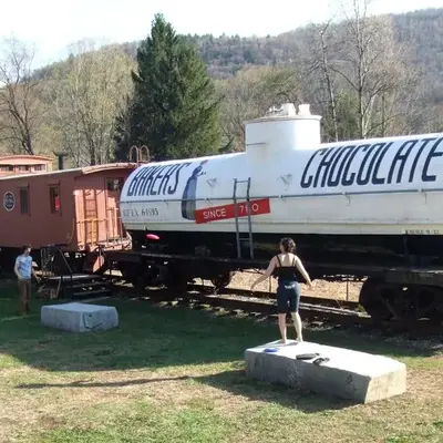 Vintage Caboose Rental in Historic Small Town near Springfield