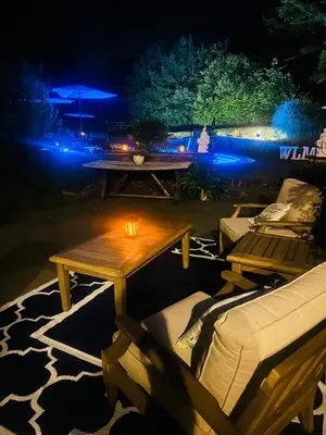 a wooden table and chairs and a table and a table and a table at Luxury Estate Elegant Private The White Lion Manor in Middletown