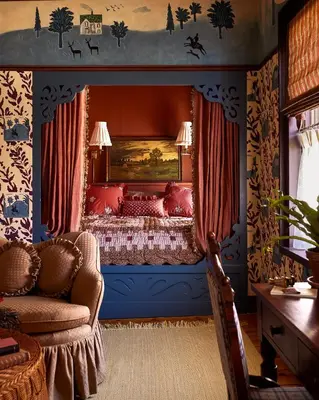 a bedroom with a bed and a chair at Six Bells Countryside Inn in Rosendale