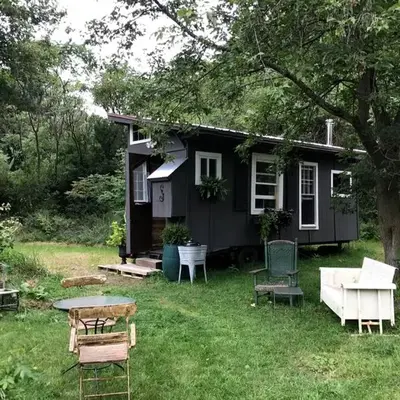 Gorgeous Tiny House Rental for a Glamping Getaway near Saratoga Springs in Upstate New York